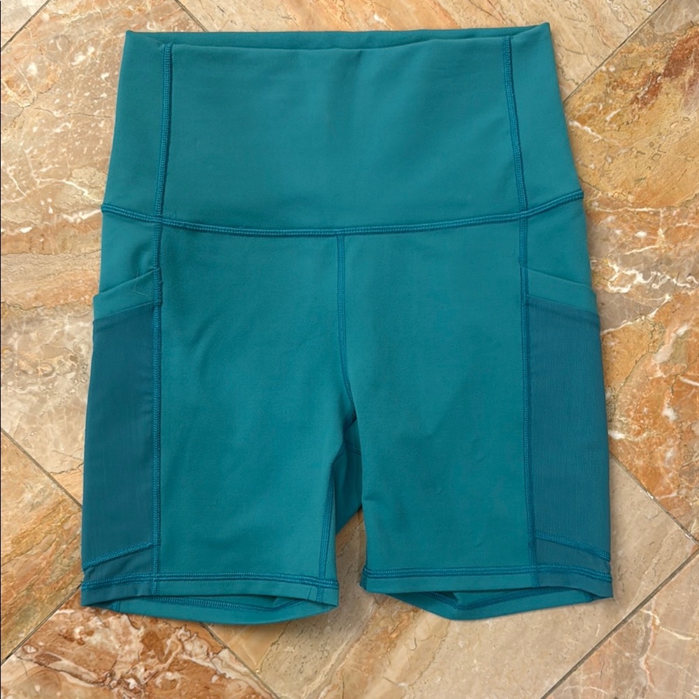 Fabletics Teal Women's High-Waisted Shorts